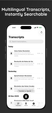 Revera: TLDL Notes, Transcribe screenshot