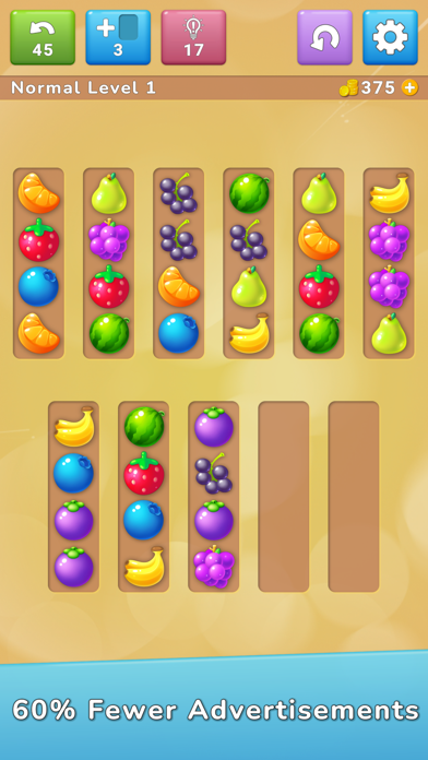 Fruits of Sort - Sorting Game Screenshot