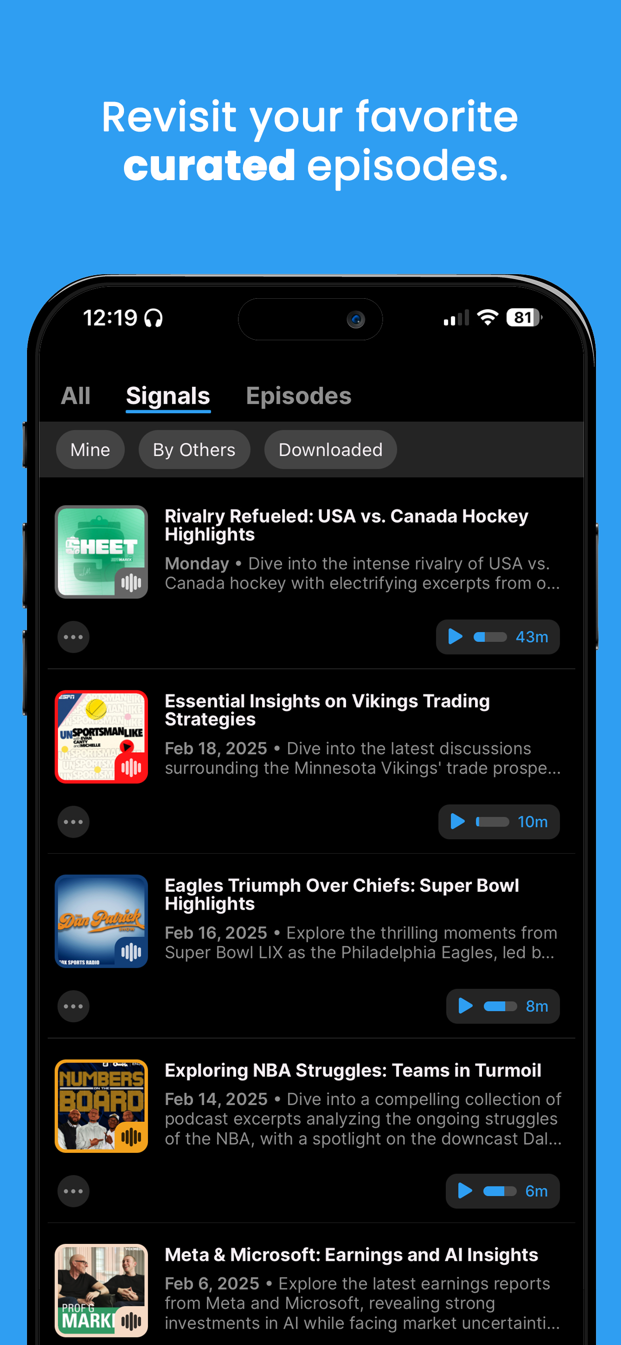 Sonar - Curated Podcasts screenshot 4