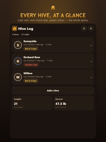Hive Log: Beekeeping Tracker