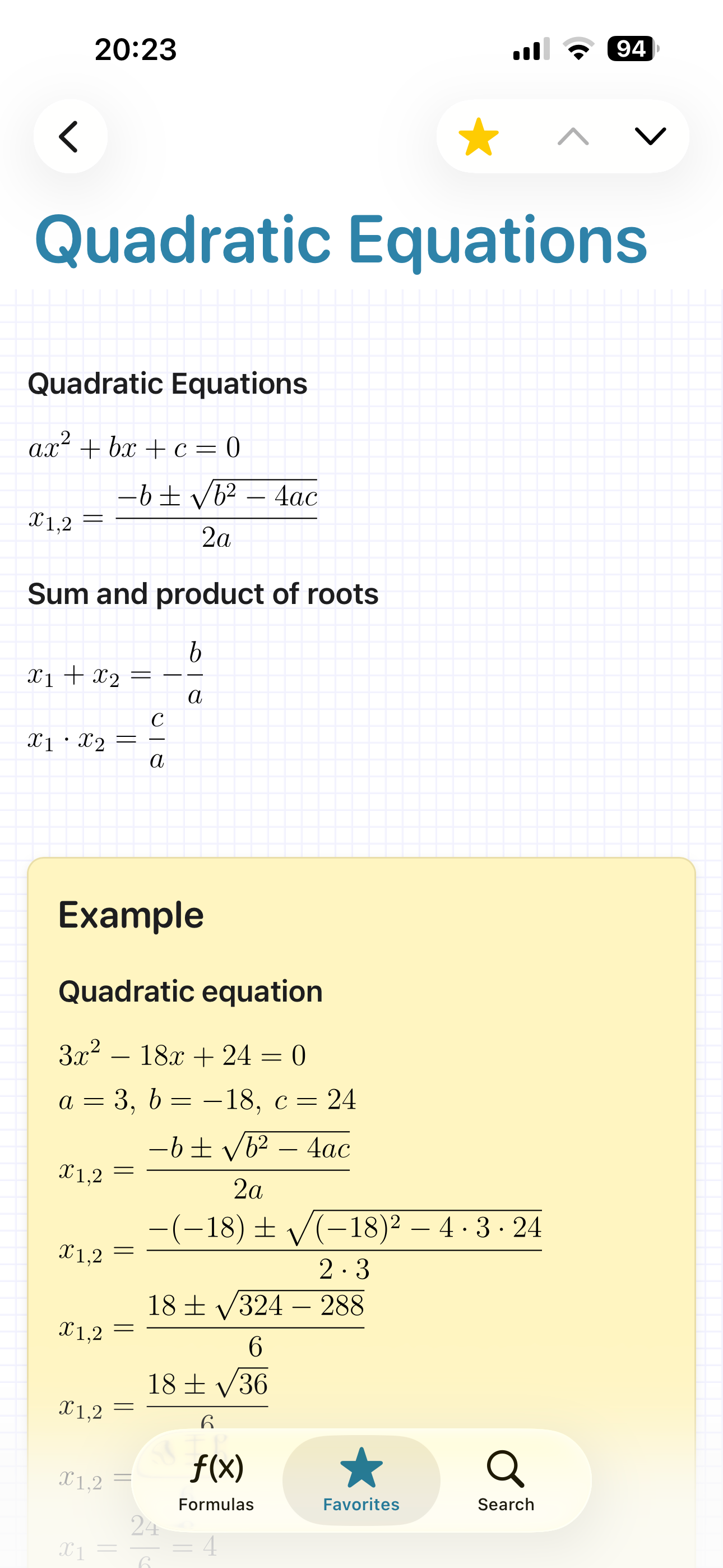 Math Formulas - Ref. Guide screenshot 3