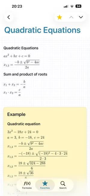 Math Formulas - Ref. Guide screenshot 3