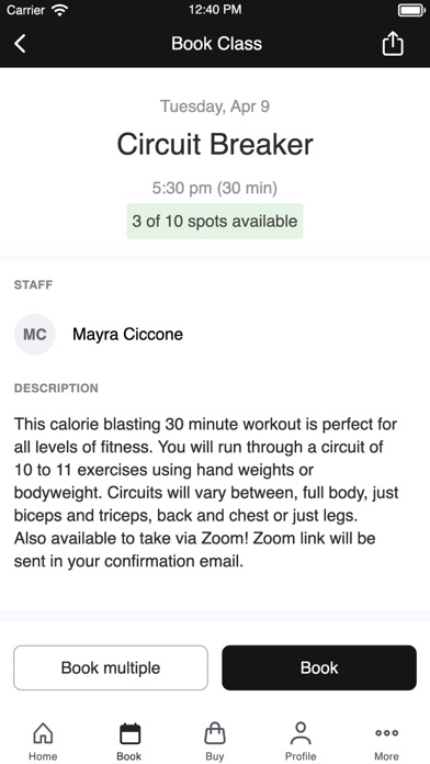 Ciccone Family Fitness Center Screenshot