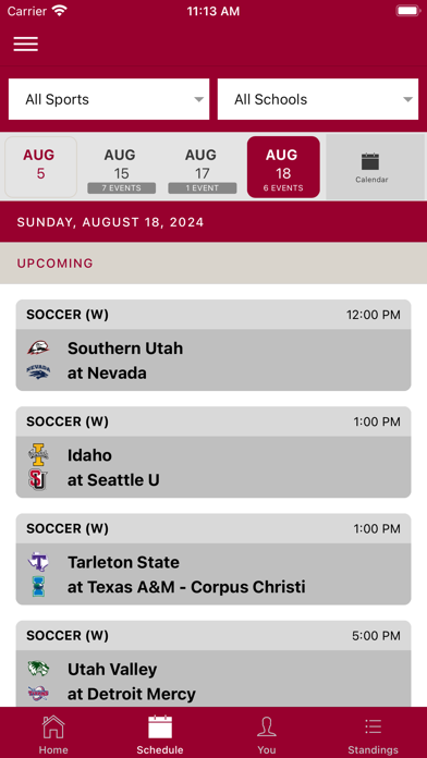Western Athletic Conference Screenshot