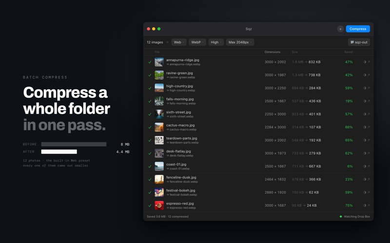 Sqz: Image Compressor screenshot