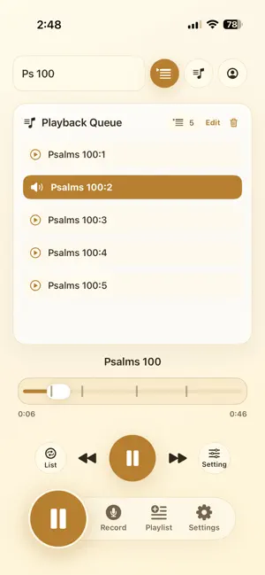 iSpeakBible: Record & Listen screenshot 1