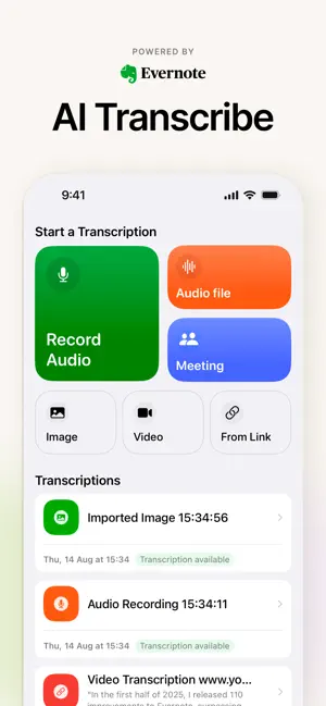 AI Transcribe by Evernote screenshot 1