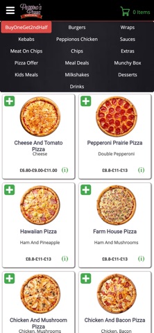 Peppinos Pizza Nantymoel iPhone screenshot