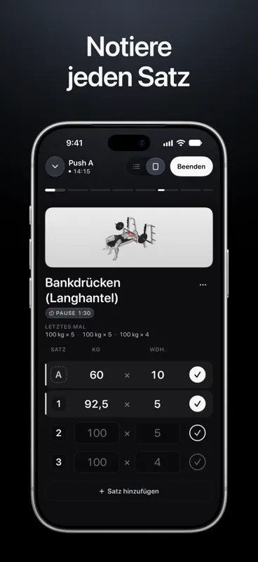 Logr: Trainingstagebuch Gym screenshot 1 of 5