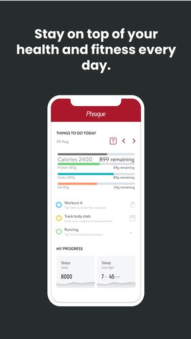 Phisique App Screenshot