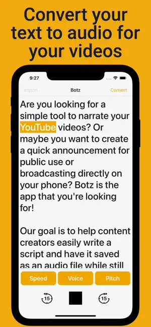 Convert Text to Audio - Botz screenshot 1