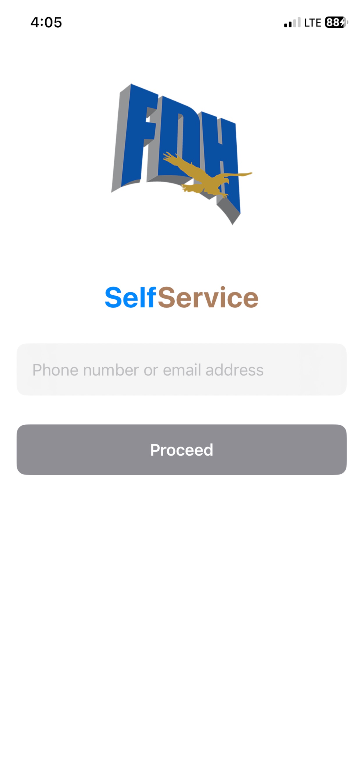 Screenshot 1 of FDH Self Service