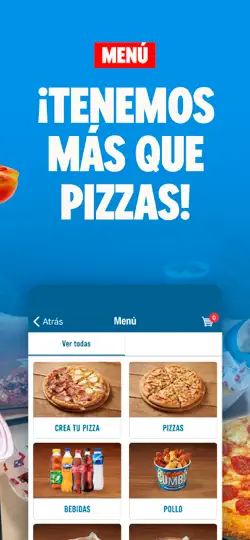 Captura de pantalla de Domino’s Pizza España en iPhone 6