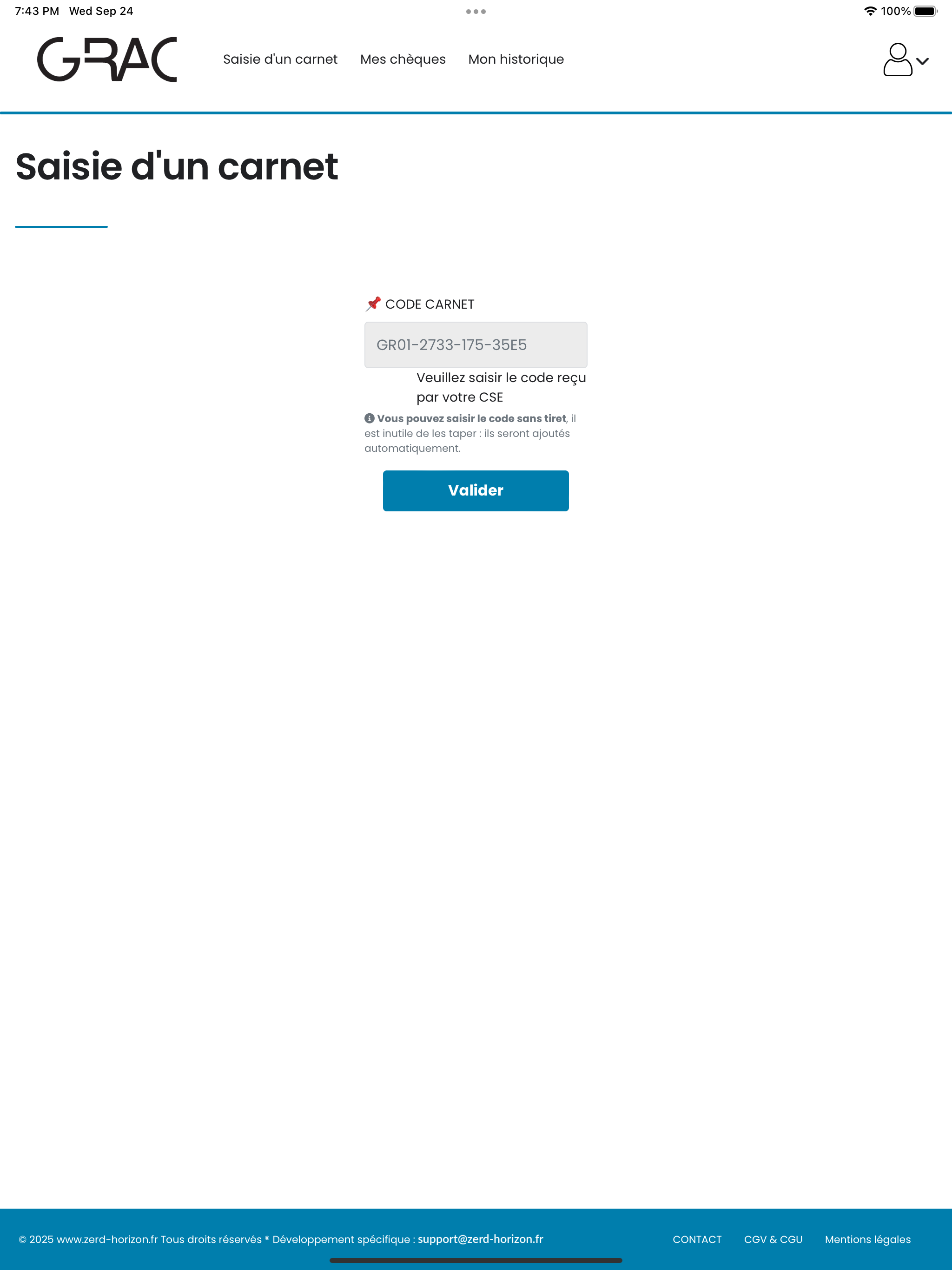 GRAC : Espace spectateur