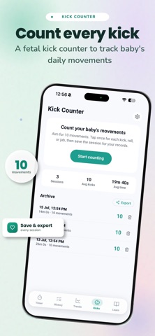 Contraction Tracker Timer Baby Screenshot 5 of 9