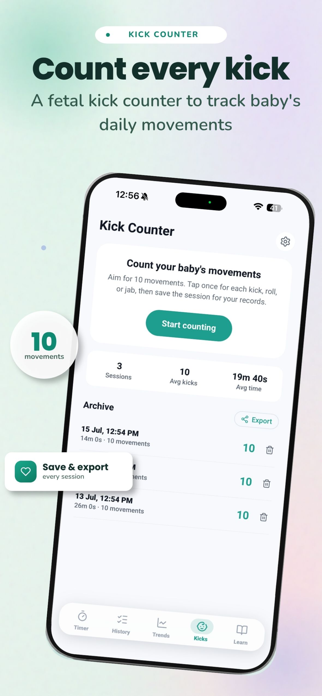 Contraction Tracker Timer Baby Screenshot 5 of 9
