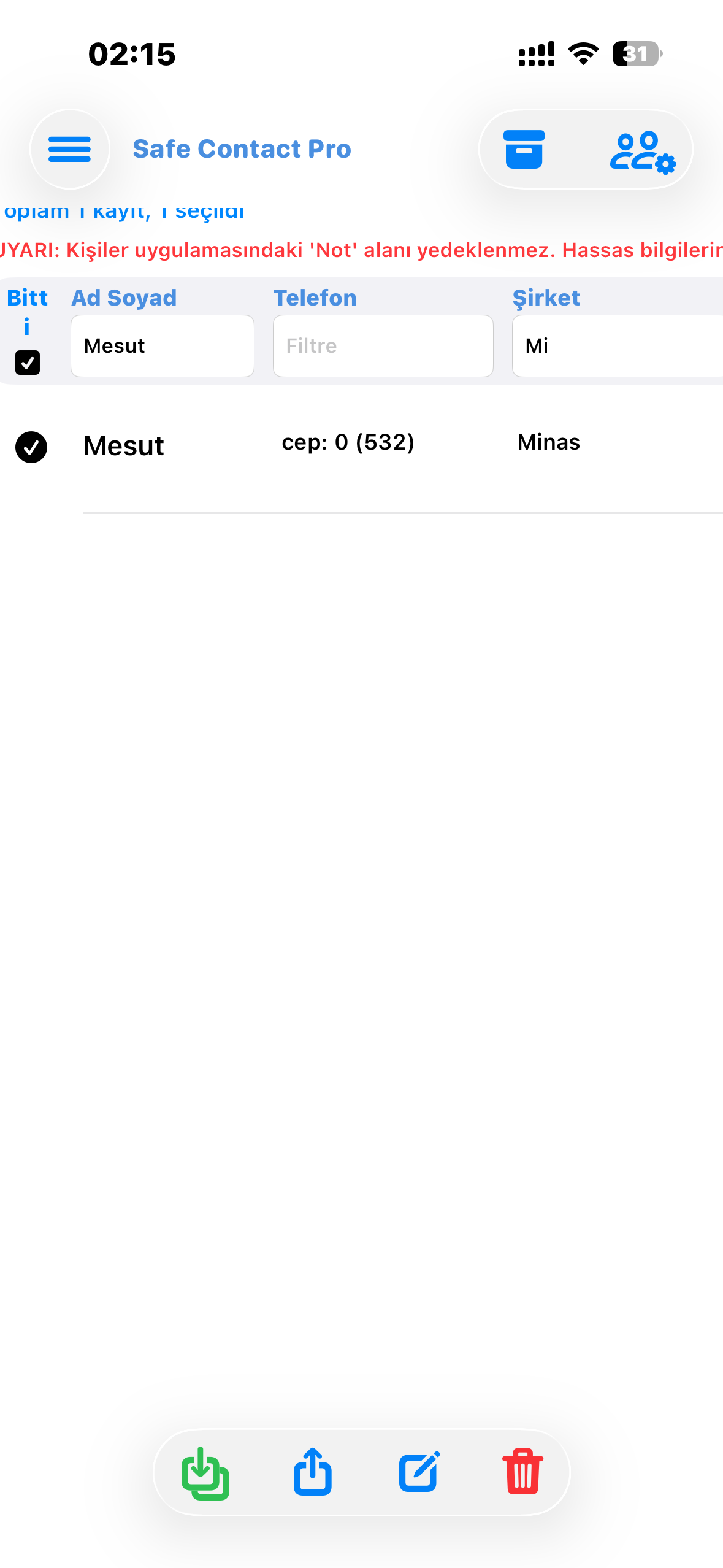 Safe Contact Pro screenshot 4
