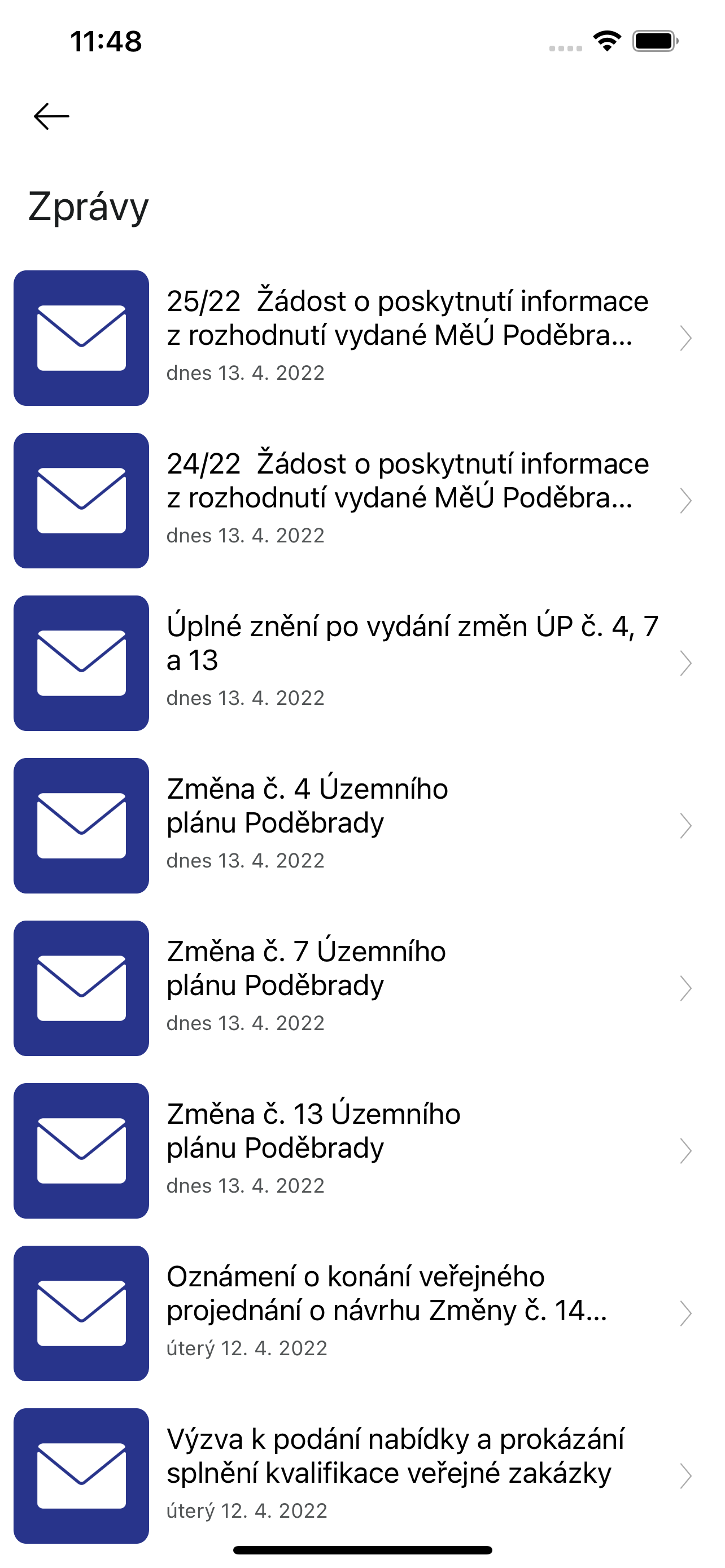 Poděbrady v mobilu