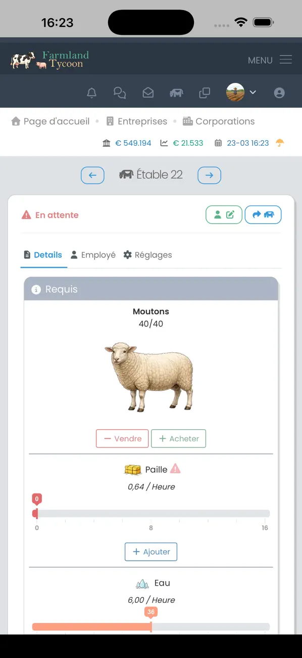 Screenshot #1 pour Farmland Tycoon