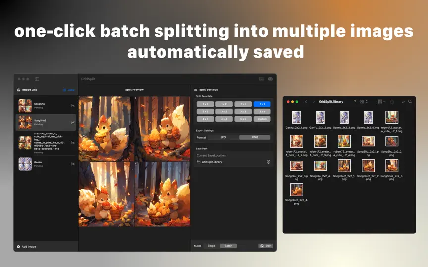 GridSplit - AI Image Splitter iPhone Screenshot 1