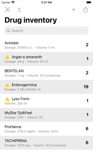 Drug Inventory Screenshot