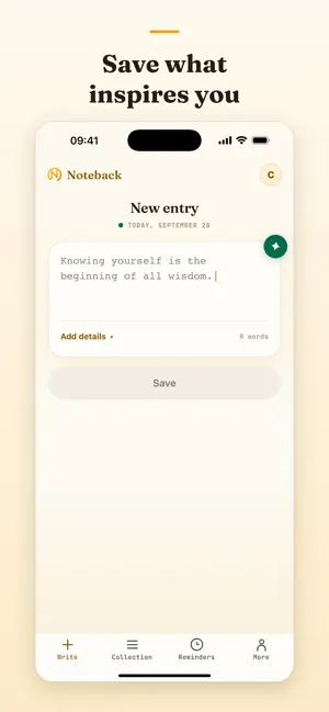 Noteback: Quote Journal screenshot 1