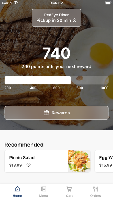 RedEye Diner iPhone screenshot 1 - Food & Drink app