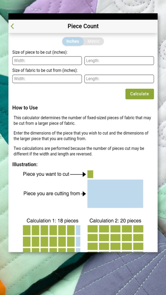 #2. QuiltingCalc (iOS) 由: Handmade Interactive LLC