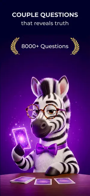 Zebra Cards: Couples Games screenshot 1