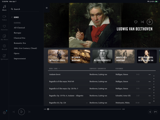 Steinway Spirio iPad screenshot 4 - Music app