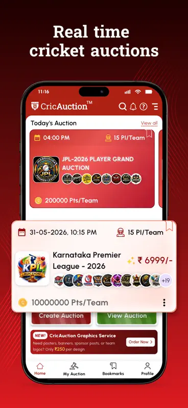 CricAuction - Cricket Auction screenshot 1 of 9