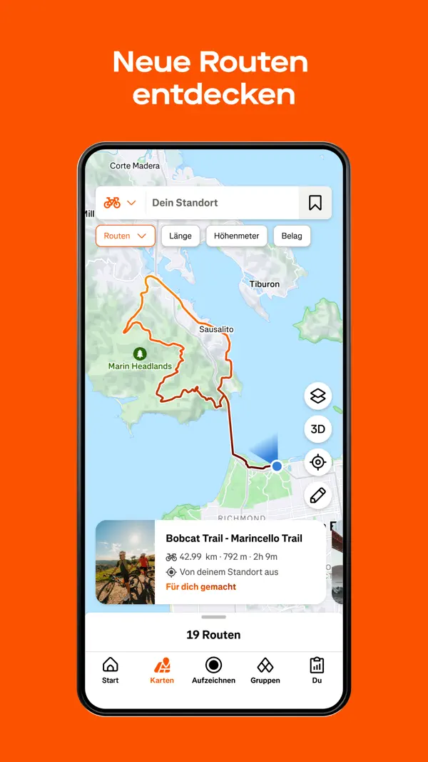 Strava: Run, Ride, Hike iPhone App Screenshot 6 – Gesundheit & Fitness