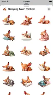 sleeping fawn stickers iphone screenshot 1