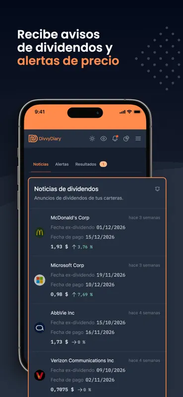 DivvyDiary: Dividendos y Bolsa screenshot 2 of 10