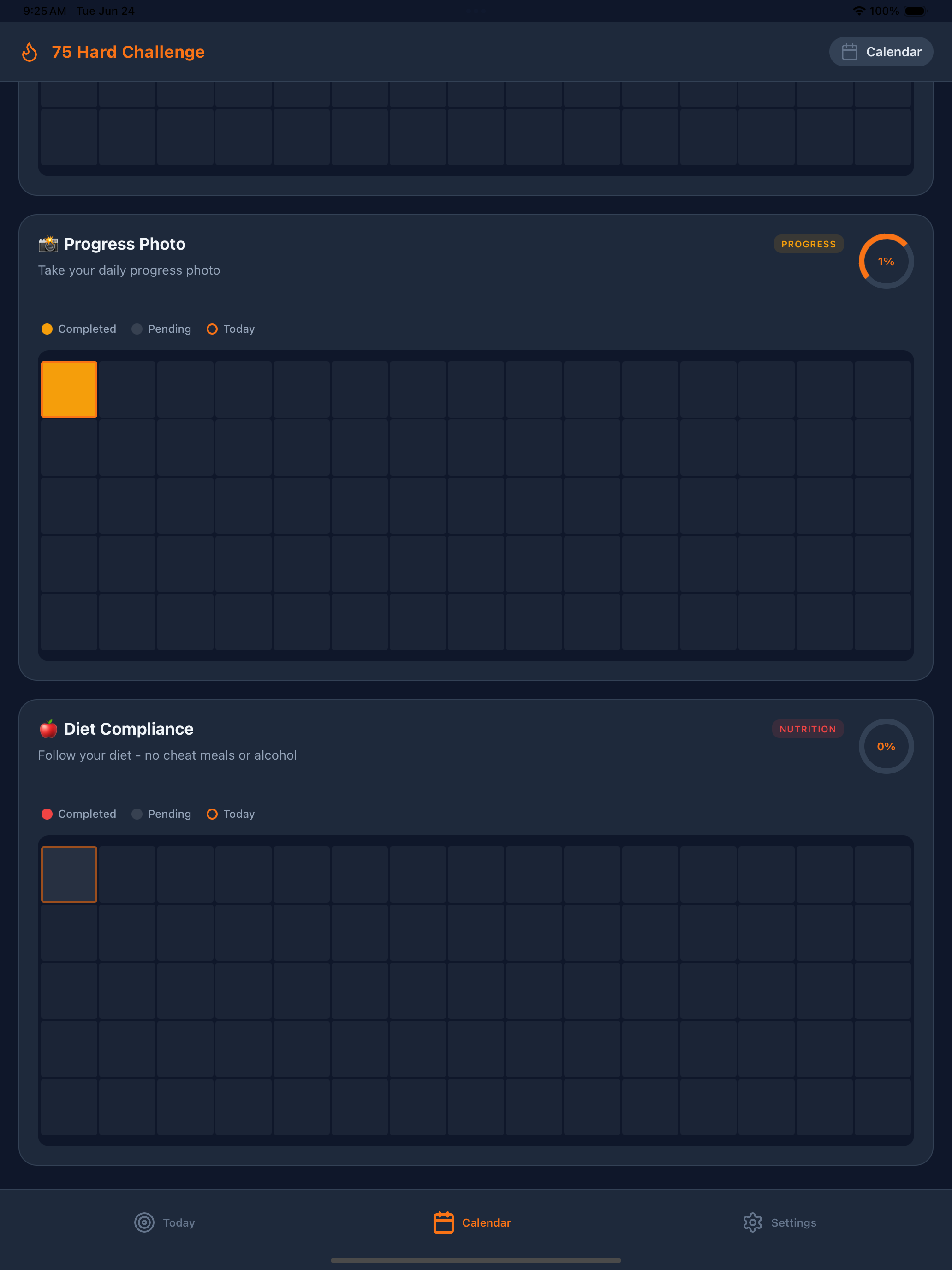 75 Hard Challenge - Tracker