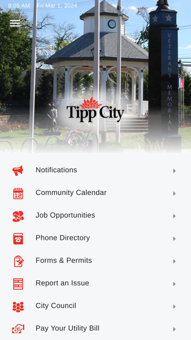 Screenshot 1 of My Tipp City App