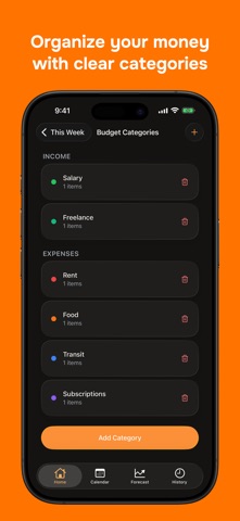 Weekly Finances screenshot