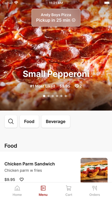 Andy Boy's Pizza iPhone screenshot 2 - Food & Drink app