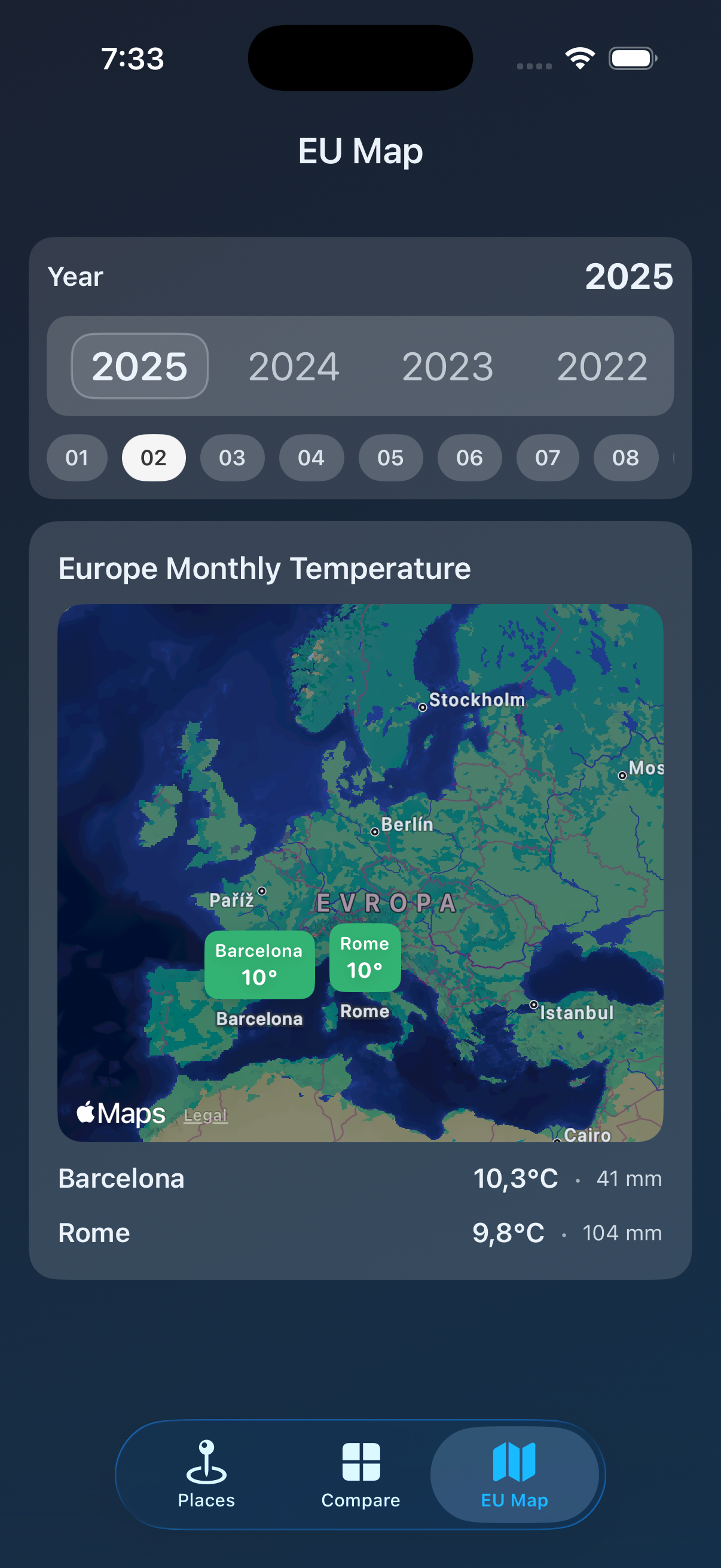 WeatherMem: Weather History