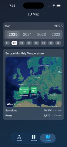 WeatherMem: Weather History iPhone screenshot