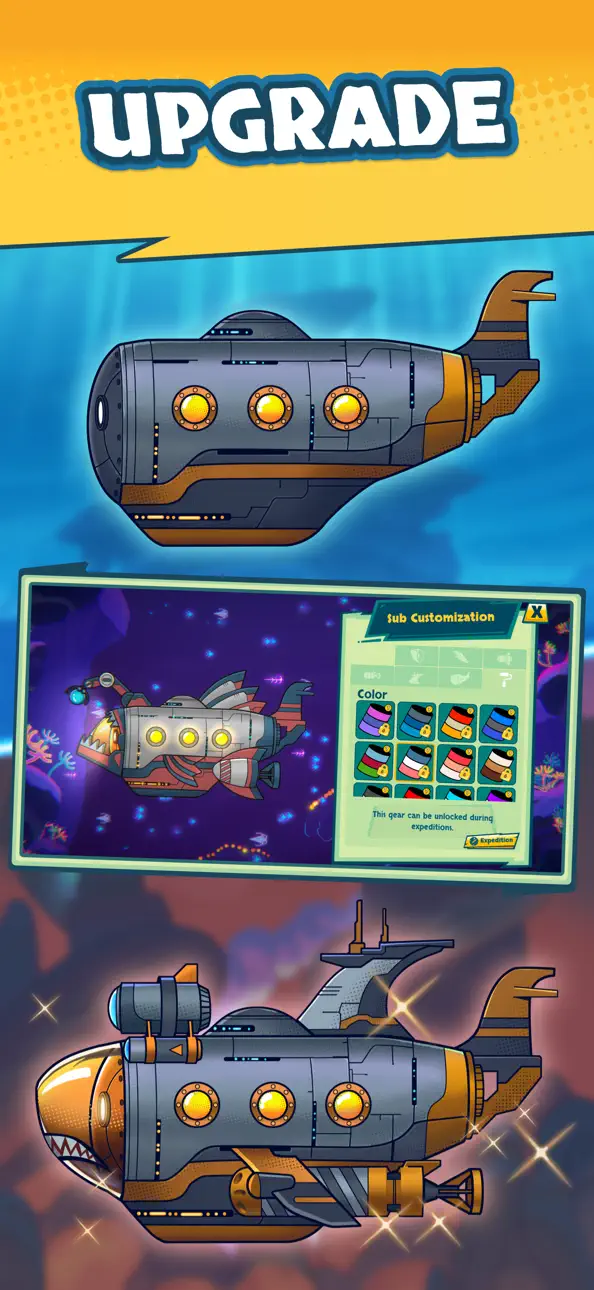 Submarine Quest: Merge&Explore Hack screenshot 4 - iOS game interface