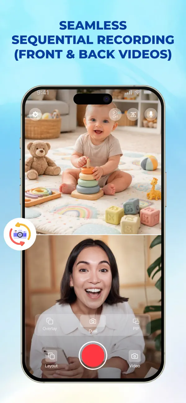 Screenshot #3 pour Duo Cam: Dual Camera Video