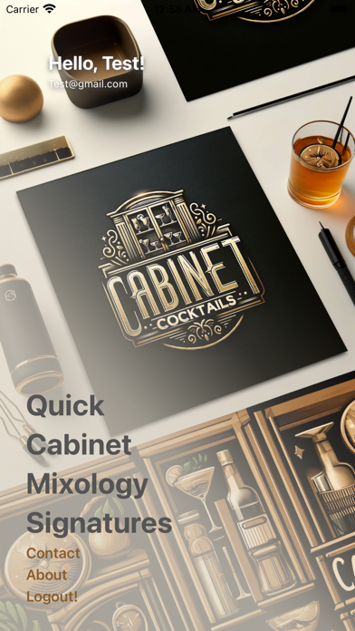 Cabinet Cocktails Screenshot