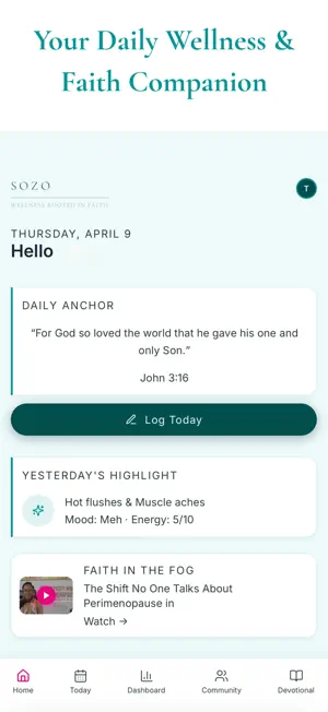 Sozo Wellness Rooted in Faith screenshot 1