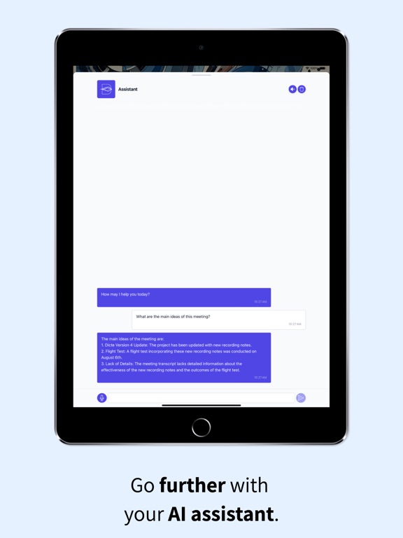 Dicte: AI Meeting Assistant iPad screenshot 6 - Productivity app