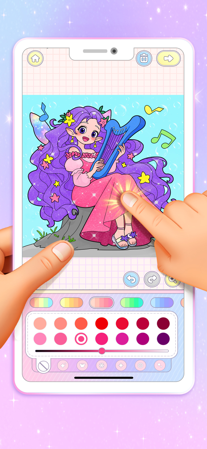 Princess Game Fantasy Coloring screenshot 2