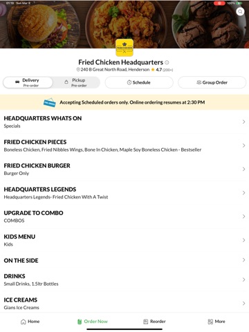 Fried Chicken Headquarters. iPad screenshot
