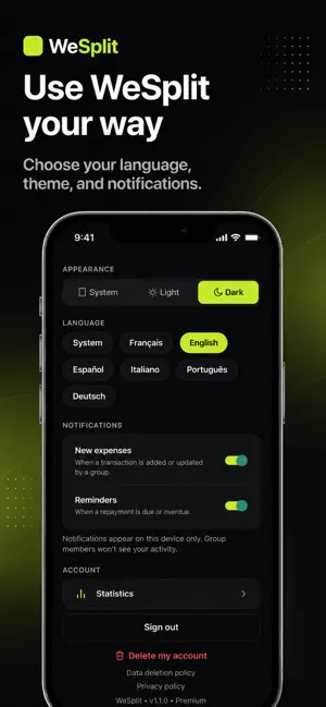 WeSplit: shared expenses screenshot 3