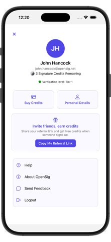 OpenSig iPhone screenshot