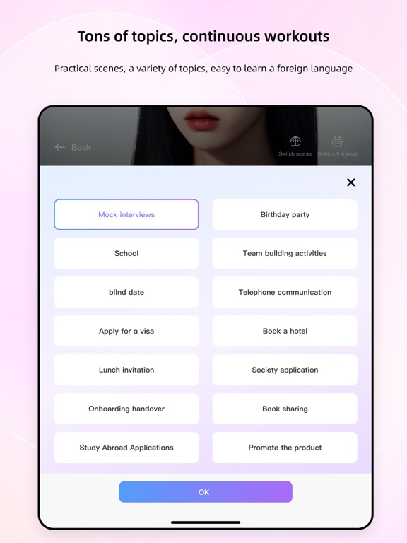 Talk AI - Chat & New Friends iPad screenshot 3 - Reference app